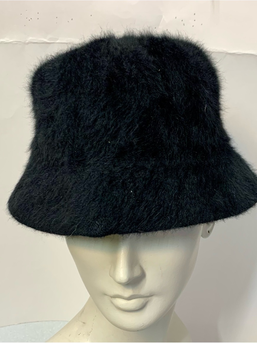 C.C Exclusives Black Furgora Fuzzy Bucket Hat - Angora Blend OS
